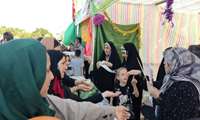 برپایی غرفه های سلامت در مهمانی یک کیلومتری عید غدیر خم در تویسرکان